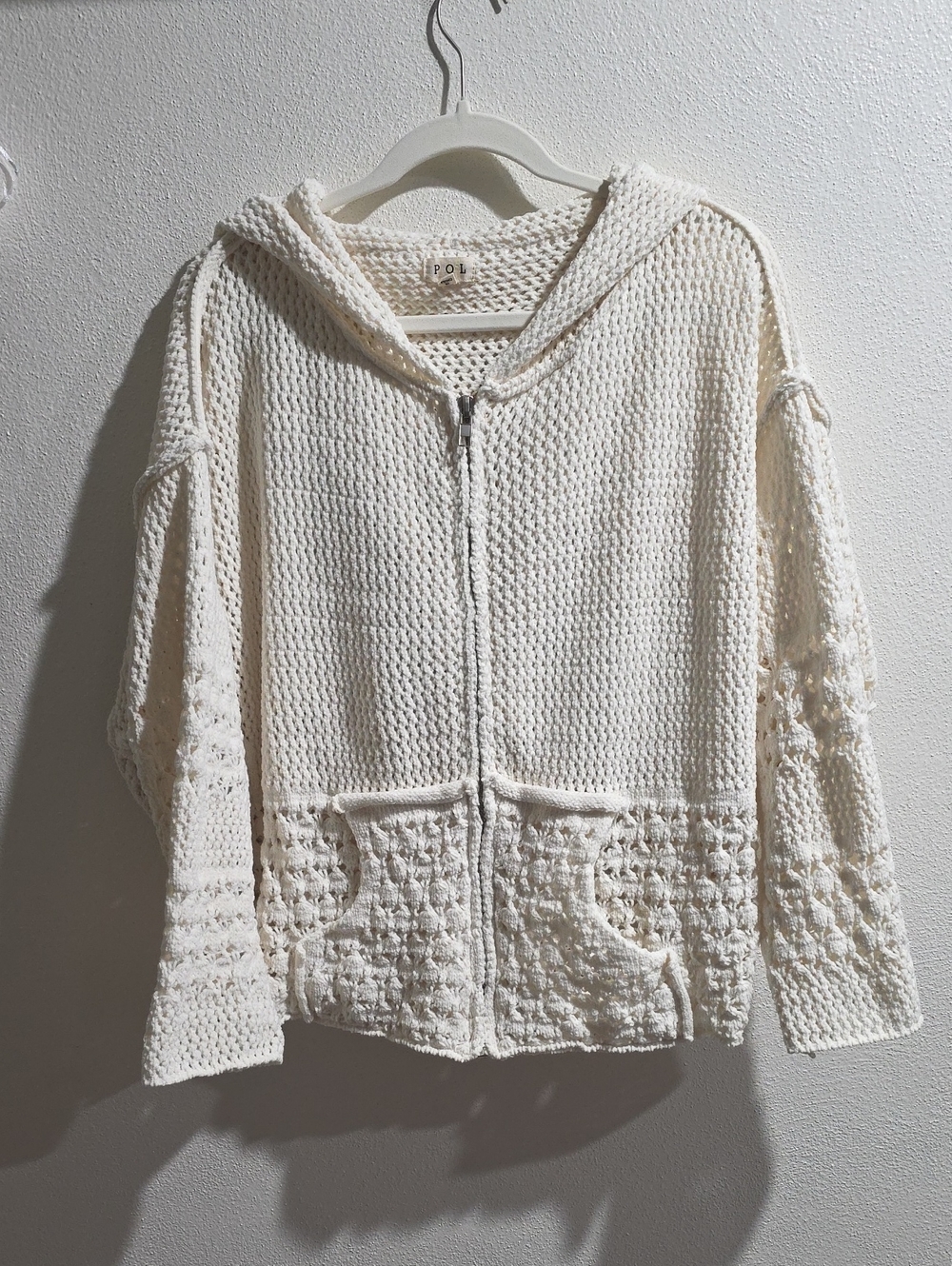Pol Soft Zip Front Hooded Cardigan